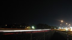 Landscapes night City Lights roads long exposure
