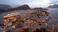 Landscapes night light Norway queen cityscapes queen elizabeth 