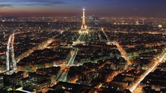 Landscapes night lights Eiffel Tower Paris streets skyscapes