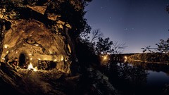 Landscapes night lights urban caves