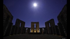 Landscapes night moon Stonehenge