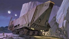 Landscapes night Movies moon star wars science fiction Tatooine 