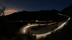 Landscapes night roads