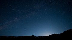 Landscapes night Stars Mountains outer space