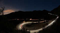 Landscapes night Stars roads