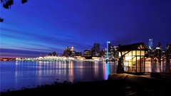 Landscapes night vancouver cities skies
