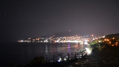 Landscapes night water lights Ukraine cities Yalta seascape