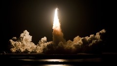 Landscapes night weapons smoke Start spaceships vehicles