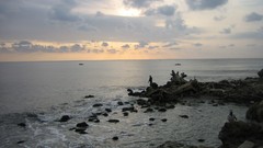 Landscapes ocean coast horizon cities skies colombia 