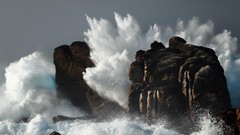 Landscapes ocean explosion Oceans Beaches