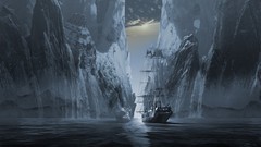 Landscapes ocean ice ships Seals artwork