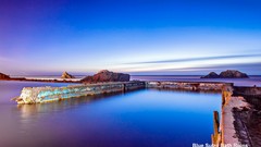 Landscapes ocean ruins skyscapes