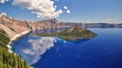 Landscapes Oregon lakes USA crater lake