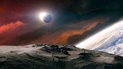 Landscapes outer space eclipse