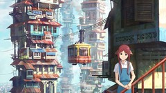 Landscapes paintings comics Fiesta drawings anime girls 