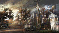 Landscapes paintings golden artwork digital art Radojavor 