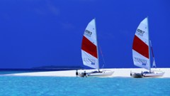 Landscapes paradise Boats Maldives Beaches