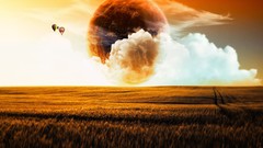 Landscapes planets fields hot