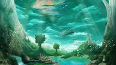 Landscapes Plants artwork skyscapes