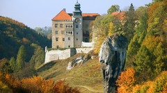 Landscapes Poland architecture Castles national park Ojcowski 