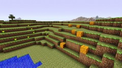 Landscapes pumpkins minecraft video games