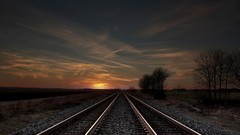 Landscapes railroad tracks HDR Photography