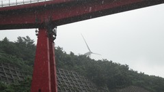 Landscapes rain Bridges wind power
