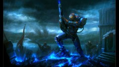 Landscapes rain storm science fiction flamethrower halo halo 