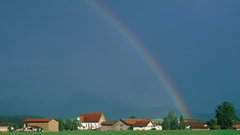 Landscapes rainbows village skyscapes
