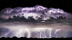Landscapes Rays nature black clouds white purple Lightning 