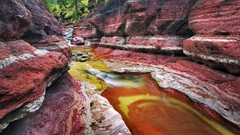 Landscapes red canyon alberta rocks lakes national park