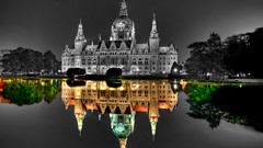 Landscapes reflections selective coloring