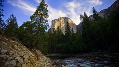 Landscapes rivers evening