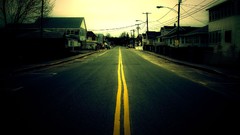 Landscapes roads houses urban power lines