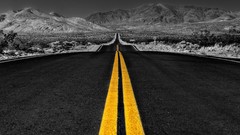 Landscapes roads monochrome