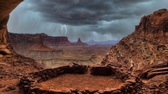 Landscapes rocks Utah overcast