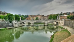 Landscapes Rome Italy Bridges architecture rivers