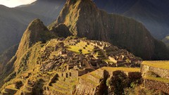 Landscapes ruins architecture ancient Machu Picchu abandoned 