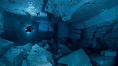 Landscapes Russia underwater caves