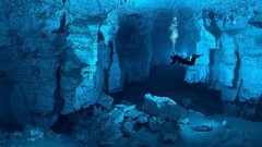 Landscapes Russia underwater caves