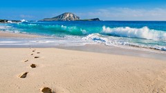 Landscapes sand Beaches waves