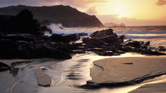 Landscapes sand cliffs Sea