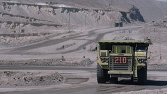 Landscapes sand copper mine trucks