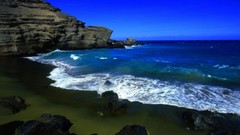 Landscapes sand Green Beaches