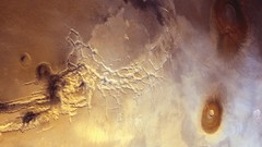 Landscapes sand Mars crater planets outer space