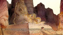 Landscapes sand Mountains statues Temples artwork traditional 