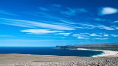 Landscapes sand nature clouds ocean bay cliffs Beaches iceland 