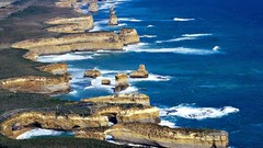 Landscapes sand nature grass water blue ocean white coast 