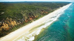 Landscapes sand Sea nature Trees water white Green Australia 