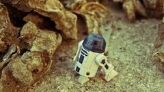 Landscapes sand star wars rocks r2d2 deserts